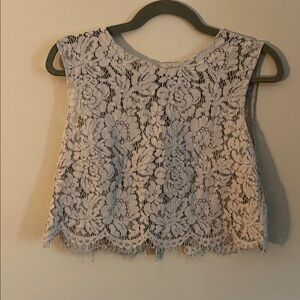 Jenny Yoo Floral Lace Blouse - Cream